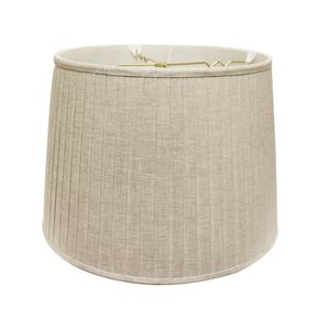 Cloth & Wire 11-in x 16-in Oatmeal Linen Empire Lamp Shade