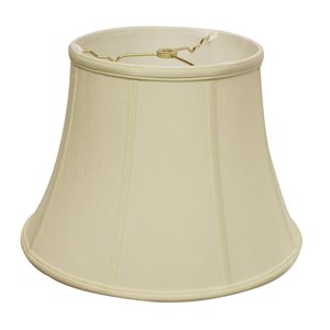 Cloth & Wire 12-in x 16-in Bell Lamp Shade in Egg Silk
