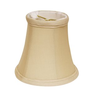 Cloth & Wire 3.75-in x 4-in Natural Silk Bell Lamp Shade - Set of 6