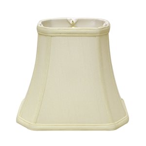 Cloth & Wire 12-in x 16-in Egg Silk Bell Lamp Shade
