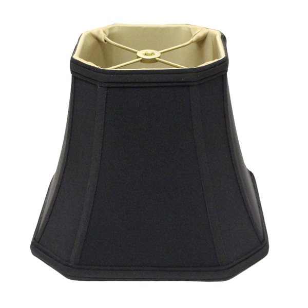 Cloth & Wire 12-in x 14-in Black (with Bronze Lining) Fabric Bell Lamp Shade