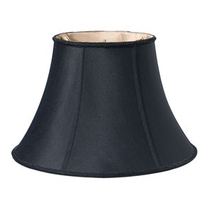 Cloth & Wire 12-in x 20-in Black Silk Bell Lamp Shade