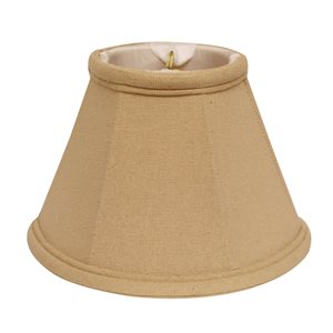 Cloth & Wire 4.25-in x 6-in Beige Linen Empire Lamp Shade - Set of 6