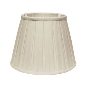 Cloth & Wire 10-in x 16-in White Linen Empire Lamp Shade