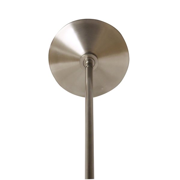 Cloth & Wire Brushed Nickel Indoor 3Light Downrod Pendant Stem Light