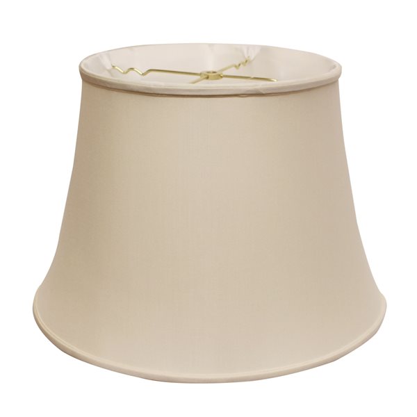 Cloth & Wire 12.5-in x 18-in Champagne Silk Bell Lamp Shade