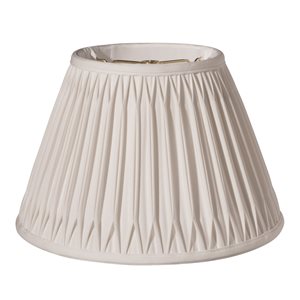 Cloth & Wire 10-in x 16-in Silk Bell Lamp Shade in Cream