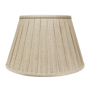Cloth & Wire 11.5-in x 18-in Oatmeal Linen Empire Lamp Shade