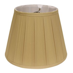 Cloth & Wire 11-in x 19-in Honey Silk Empire Lamp Shade
