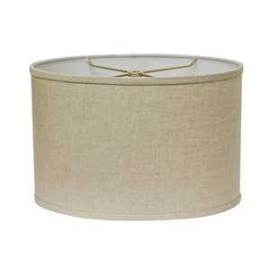 Cloth & Wire 10-in x 10-in Heather Linen Empire Lamp Shade