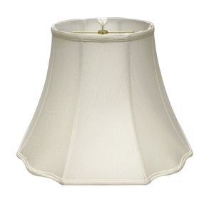 Cloth & Wire 9-in x 12-in White Silk Drum Lamp Shade