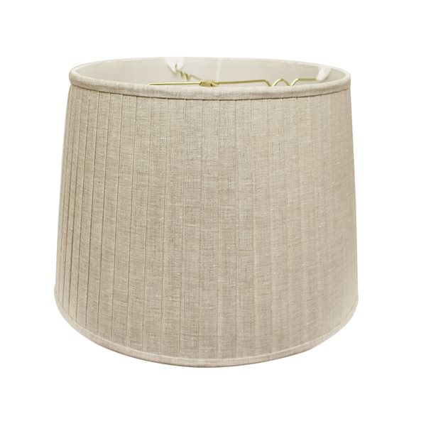 Cloth & Wire 10-in x 14-in Oatmeal Linen Empire Lamp Shade SI80110 | RONA