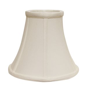 Cloth & Wire 12-in x 16-in Silk Bell Lamp Shade in White