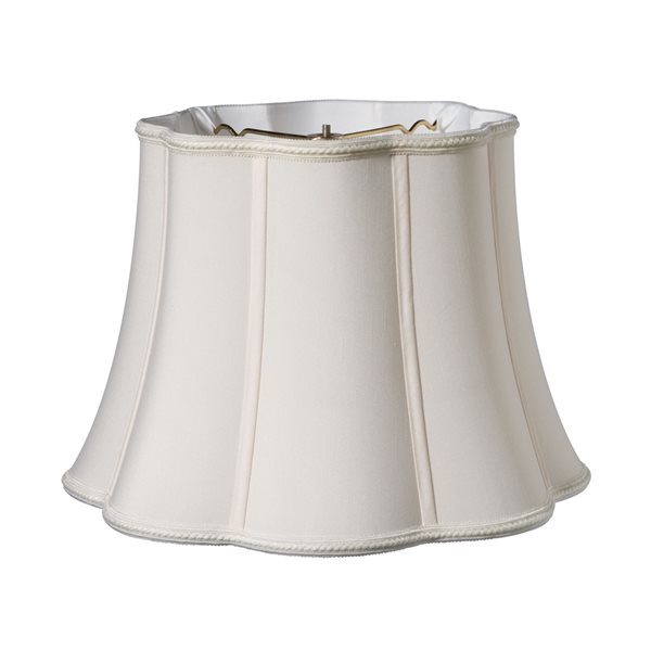 White silk store drum lamp shade