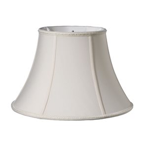 Cloth & Wire 10-in x 16-in Cream Silk Bell Lamp Shade