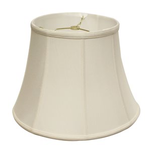 Cloth & Wire 12-in x 16-in Bell Lamp Shade - White Silk