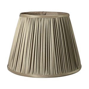 Cloth & Wire 11.5-in x 18-in Ash Fabric Empire Lamp Shade