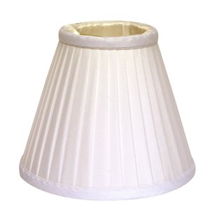 Cloth & Wire 4-in x 4-in White Silk Empire Lamp Shade - Set of 6