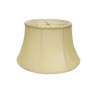 Cloth & Wire 8.5-in x 15-in Antique White Silk Drum Lamp Shade