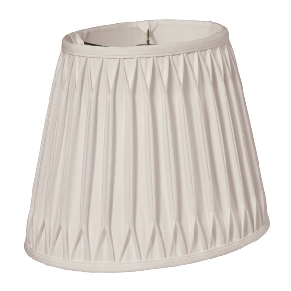 Cloth & Wire 11-in x 11.75-in Cream Silk Drum Lamp Shade