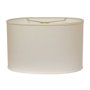 Cloth & Wire 11-in x 12-in White Linen Empire Lamp Shade