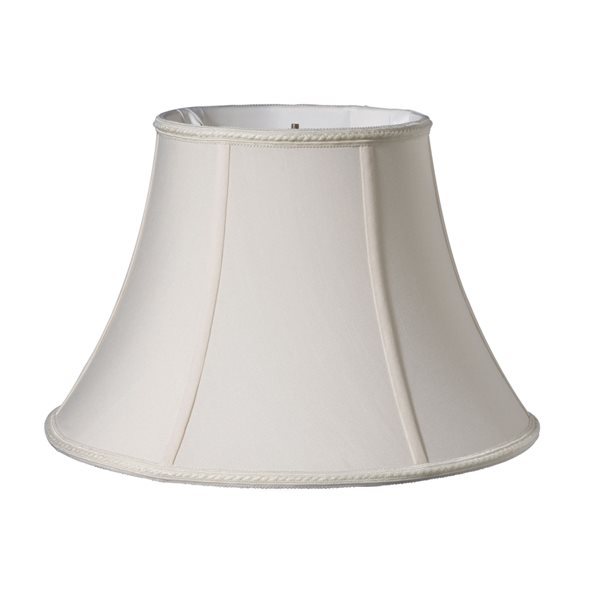 Cloth & Wire 12-in x 20-in Cream Silk Bell Lamp Shade