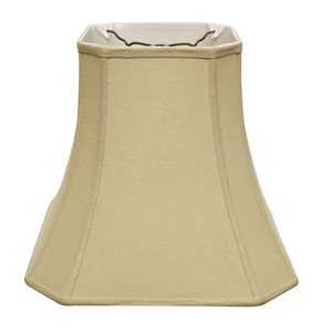 Cloth & Wire 13-in x 16-in Tan Linen Bell Lamp Shade