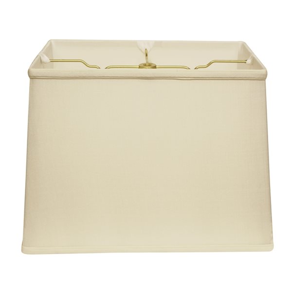 Cloth & Wire 10.25-in x 9-in Egg Silk Rectangle Lamp Shade
