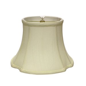 Cloth & Wire 12.5-in x 19-in Egg Silk Drum Lamp Shade