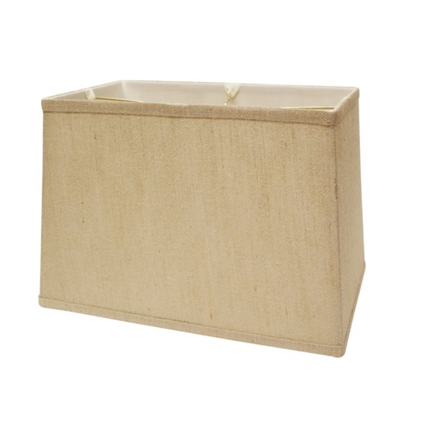 Cloth & Wire 10.25-in x 9-in Jute Burlap Rectangle Lamp Shade