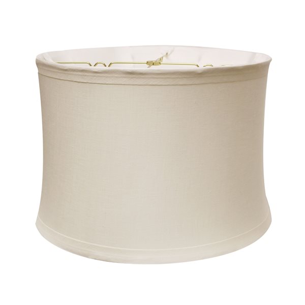 Cloth & Wire 12-in x 17-in Snow Linen Drum Lamp Shade SI10442 | RONA