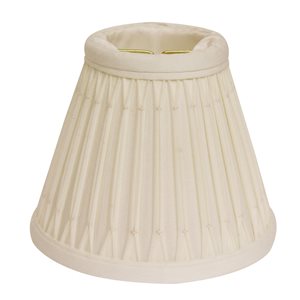 Cloth & Wire 4.25-in x 6-in Cream Silk Empire Lamp Shade - Set of 6