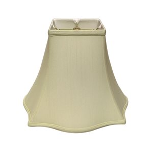 Cloth & Wire 9-in x 12-in Egg Silk Square Lamp Shade