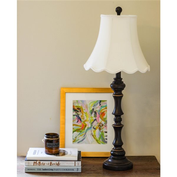 Cloth & Wire 10-in x 12-in Silk Bell Lamp Shade in White