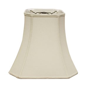 Cloth & Wire 12-in x 14-in Natural Linen Bell Lamp Shade