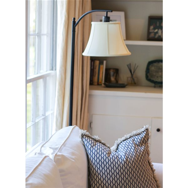 Cloth & Wire 8-in x 12-in Egg Silk Drum Lamp Shade