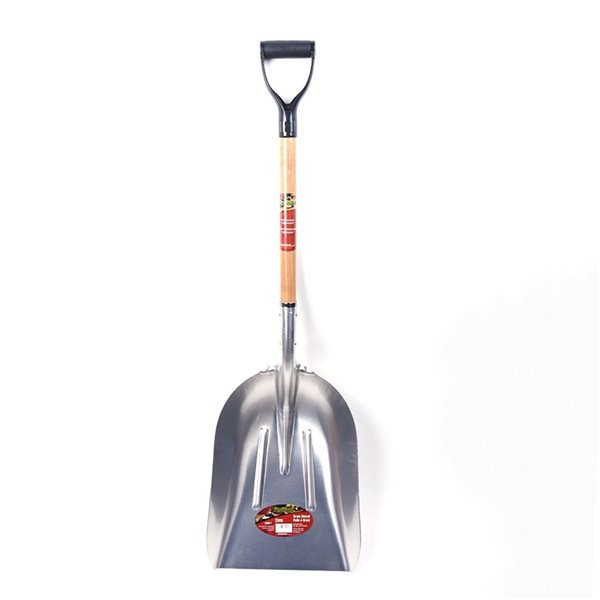 Proyard 29-in Grain Scoop Shovel - Aluminum Blade with Wooden Handle