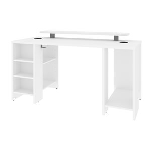 Bestar Electra 59.5-in White Modern/Contemporary Student Desk