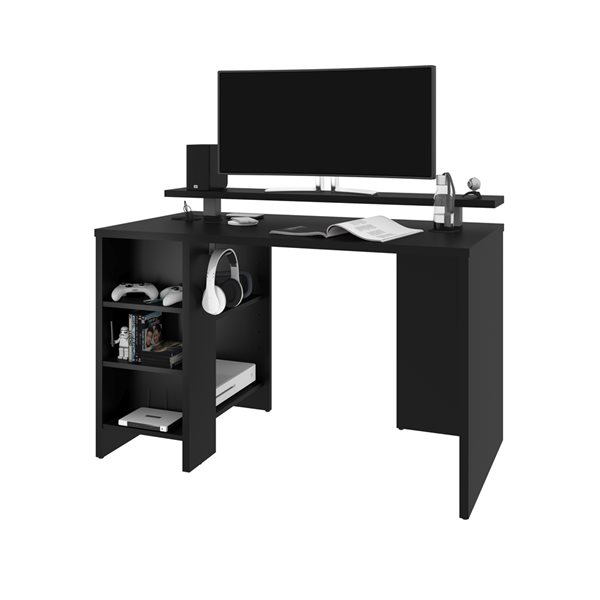 Bureau d'étude noir moderne et contemporain Electra par Bestar de 47,5 po