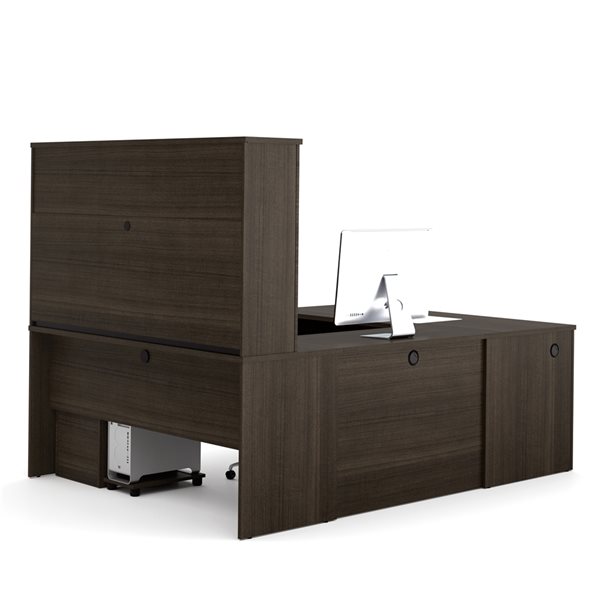 Bestar Embassy 66-in Chocolate Brown Modern/Contemporary U-Shaped Desk