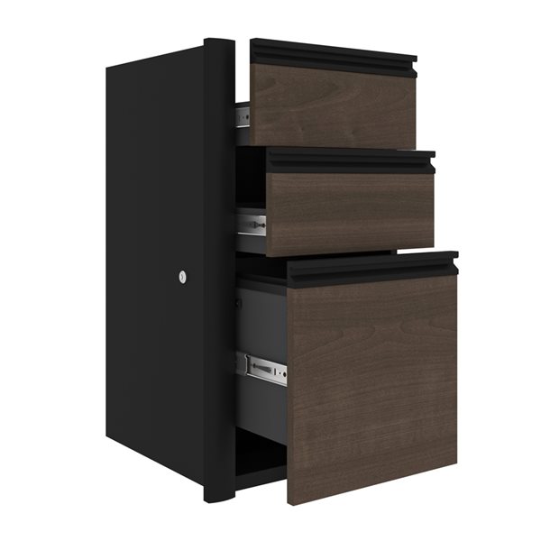 Bestar Connexion 71.1-in Brown/Black Modern/Contemporary L-Shaped Desk