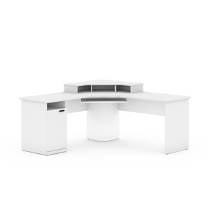 Bestar Hampton 70.1-in White Modern/Contemporary Corner Desk