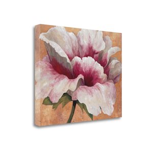 Tangletown Fine Art Pink Begonia Frameless 25-in H x 31-in W Floral Canvas Print