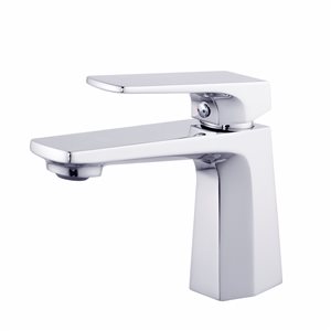 Robinet chromé à levier unique pour lavabo monotrou Ancona de Sera, homologué WaterSense