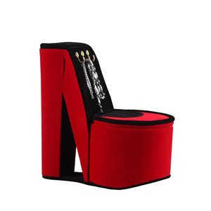 ORE International Red Polyurethane High heel Jewelry Box