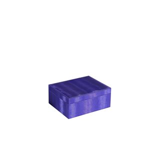 ORE International Blue Faux Leather Square Jewelry Box