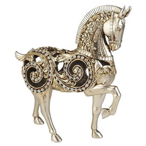 ORE International Silver and Gold Polyresin Statue Tabletop Decoration