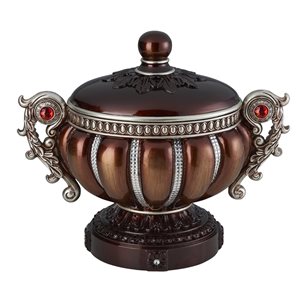 Boîte à bijoux ORE International urne en polyrésine bronze