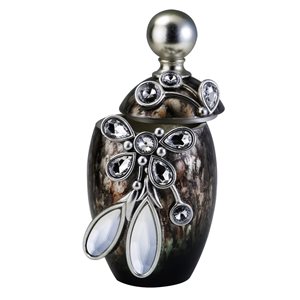 ORE International Black Polyresin Jar Jewelry Box