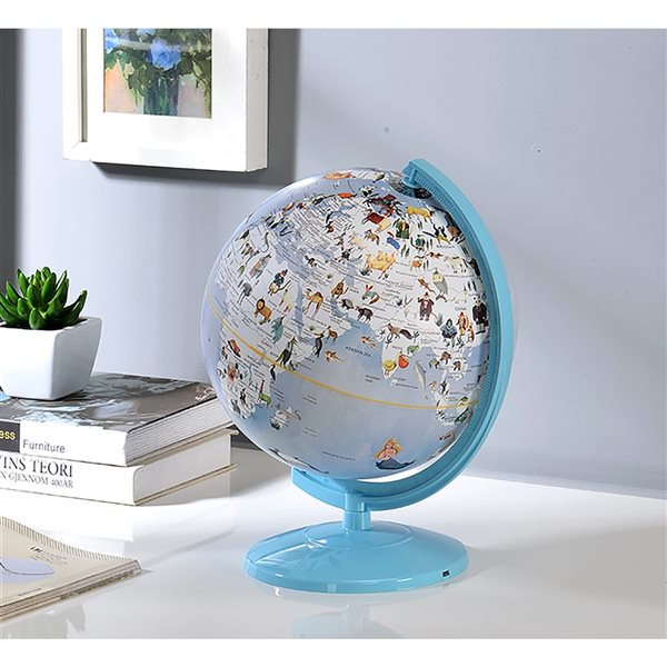 ORE International Light Blue Acrylic Globe Tabletop Decoration